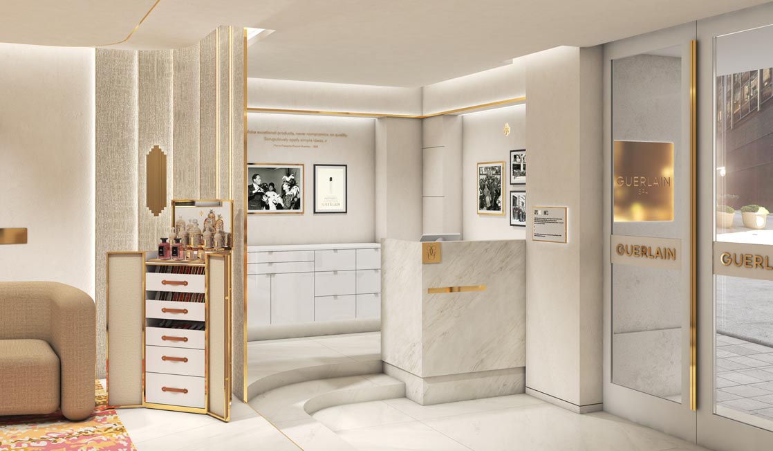 GUERLAIN boutique at Waldorf Astoria in New York.